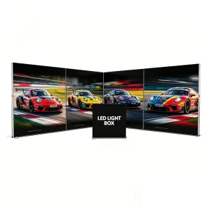 Custom Size Smooth Wrinkle Free Fabric Light Box Booth with Dye Sublimation Print for Brand Launch and Exhibition