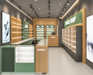 Custom Smoke Shop Display Solutions Modern Tobacco Store Display Cabinets Cigarette Retail Fixtures LED Modular Design Secure
