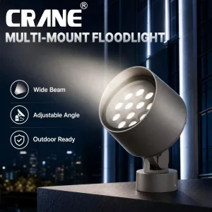 Custom Spotlight Flexible Rotatable Angle Design AC 36W RGBW CRANE LED Multi Mount Floodlight for Building Facade Lighting