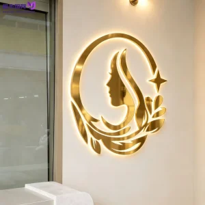 Custom Stainless Steel Reverse Channel LED Backlit Letter Signs Lighted Signs for Commercial Shops Hotels Corporate Decoration