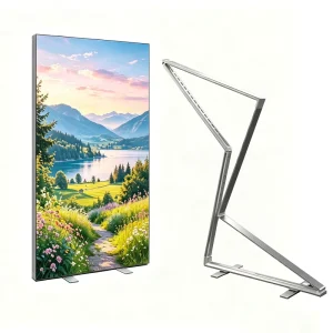 Custom Tool-free Assembly LED SEG Fabric Foldable Light Box Display 85mm Edge Lit Z-Fold Backlit Lightbox Exhibition Kit