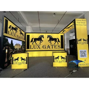 Custom Trade Show Booth Heavy Duty Backlit Backwall Exhibition Light Box Display Backdrop Stand