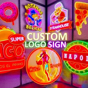 Custom UV Printed LED Neon Light Sign Business Logo Shop Decoration with Customized Design Illuminated LED Logo Neon Sign