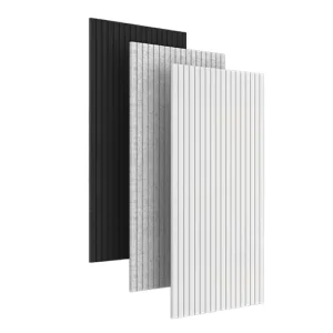 Custom Vertical Groove Polyester Fiber Acoustic Wall Panel Sound Absorbing Decorative Felt Panel for Office Studio Home Theater
