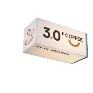 Custom Vintage Synthetic Paper Light Box Sign Illuminated Backlit Wall Sign Board Hotel Restaurant Tea House Acrylic Frame