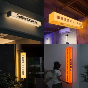 Custom Wall mounted Suspended Acrylic Light Box Signage Elongated Outdoor Illuminated Signboard Advertising Light Box