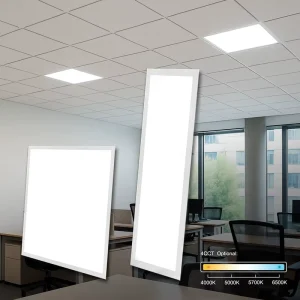 Customizable 2×4 & 2×2 LED Panel Light Flat Ceiling Fixture Power Diffuser Backlit Small Commercial Panel for Office Home Use