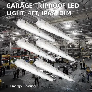 Customizable 5ft 60W Dimmable Tri proof Light 0 10V Adjustable Power Industrial Lighting Warehouse IP65 IK10 5 Year Warranty