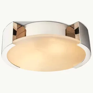 Customizable American Retro Brass Alabaster Ceiling Lamp for Decorative Villa Living Room Ceiling Lights Modern