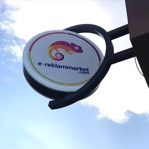 Customizable Dual Sided LED Light Box Rotating Decorative Display High Brightness Waterproof Stainless Steel Signage Advertising