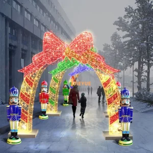 Customizable High-End 3D LED PVC Wedding Arch Shaped Pattern Lights IP65 High CRI 90 24-220V Landscape Commercial Christmas