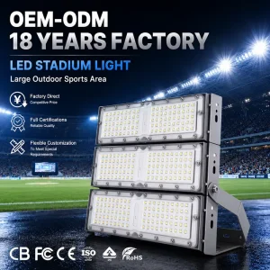 Customizable High Lumen Adjustable Multi Module IP65 Waterproof LED Floodlight Durable Aluminum Fixture for Warehouse Outdoor
