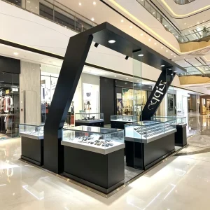 Customizable Iron Frame LED Lighting Waterproof Retail Display Cabinet for Shopping Malls with Custom Color and Dimensions