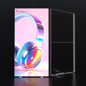 Customizable LED Light Boxes Stand with Aluminum Frames and Double sided SEG Fabric for Advertising and Promotional Displays