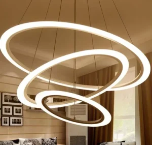 Customizable Modern Circle Decorative LED Chandeliers Pendant Light