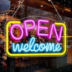Customizable Neon Light Up Letter Sign IP65 Weatherproof AC 110 220V Hanging Open Commercial Advertising Mood