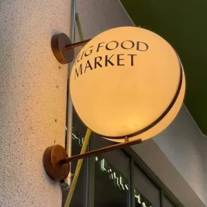 Customizable Spherical Side lit Hanging Lightbox Advertising Sign Outdoor Waterproof Storefront Door Sign 360 Creative Light