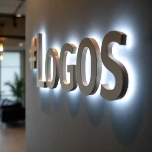 Customizable Stainless Steel 3D LED Letter Sign for Office Decoration Backlit Business Signage with Multi Color Options