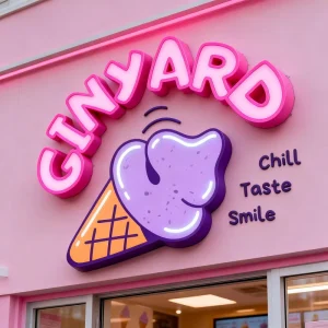 Customizable UV Printed Acrylic 3D Channel Letters LED Sign IP67 Waterproof Exterior Advertising Lighting for Ice Cream Shops