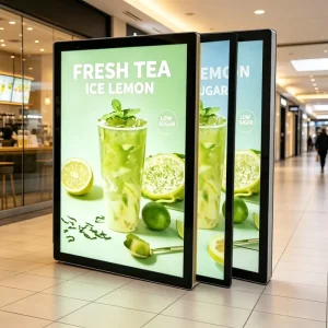 Customizable Ultra Slim Decorative Aluminum Advertising Light Box for Milk Tea Shops Cinemas Menus Restaurants Sign