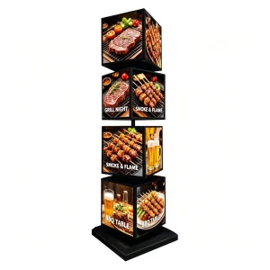 Customizable Ultra Slim Eco Friendly Aluminum Alloy Advertising Light Boxes High Brightness Full Color Hanging Water Resistant