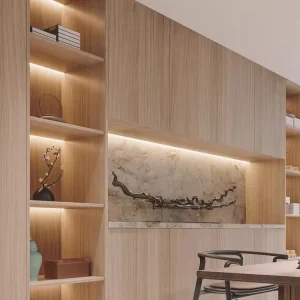 Customizable Warm White LED Strip Light for Bookcase Stair for Bedroom Kitchen Cabinet & Bathroom Use