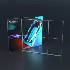 Customization Rectangle Aluminum Frame High Brightness Illuminated Fabric Standing LED Advertising Lightbox Stand for Exhibition
