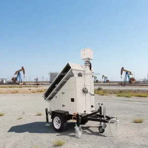 Customization Solar Surveillance Trailer Multiple Scenarios Mobile CCTV Tower Trailer for Oil Field Mining