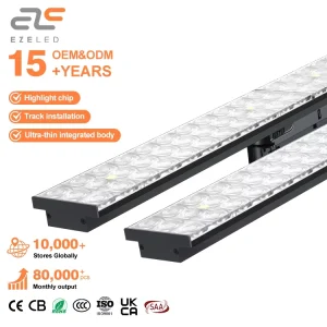 Customize Adjustable Angle Aluminum 140lm/w 20W 30W 40W SMD2835 Track Type LED Supermarket Linear Batten Light