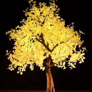 Customize LED Large Artificial Tree Yellow Ginkgo Leaf with Lights