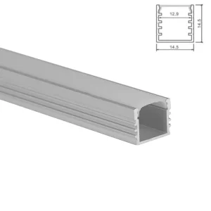 Customized 1m 2m 3m Silver Black Extrusion Led Aluminium Profiles Square Small Surface Mounted Led Profile Light