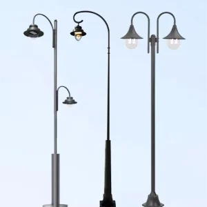 Customized 3-12 Meters Height Antique Outdoor Street Lamp Pole Garden Lamp Post Classic Lighting Pole Light