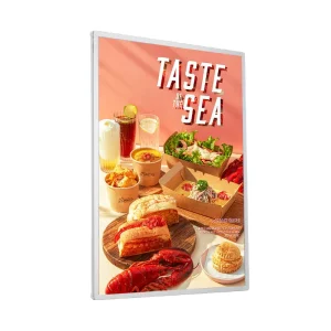 Customized A1 A2 A3 Aluminum-framed Tempered Glass Advertising Light Box for Restaurants Toy Store