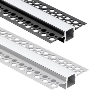 Customized Aluminum Alloy LED Profile Light Anodizing for Ceiling Wall Gypsum Plaster Pre Embedded Double Eyelid Lace Design