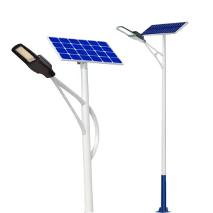 Customized Aluminum or Stainless Steel 90w 100w 110w Solar LED Lamp Pole Solar Street Light With Solar Panel and Battery