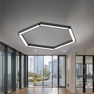 Customized Anti-Glare Commercial Lighting Decorative Supermarket Office Suspended Aluminum Pendant Led Linkable Linear Lights