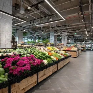 Customized Anti-Glare Commercial Lighting Decorative Supermarket Office Suspended Aluminum Pendant Led Linkable Linear Lights