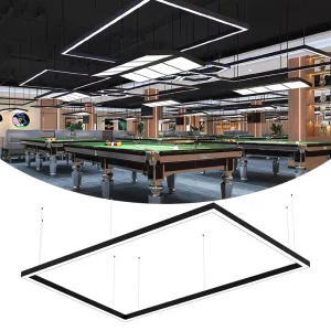 Customized CE ETL Modern LED Square Linear Lamp Aluminum Billiard Table Lights Project LED Snooker Pool Linear Light