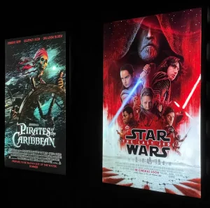 Customized Cinema LED Lighted Poster Frame 40×27 Wall Display LED Backlit Magnetic Light Boxes