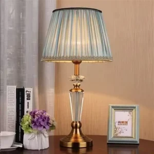 Customized Crystal Fabric Lampshade Bedside Lamp Home Decor Table Lamps