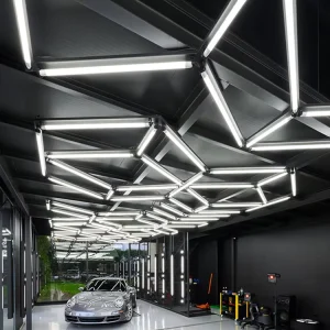 Customized Design Indoor Lighting Lamp Fixture Linkable LED Strip Hanging Ceiling Office 4ft Pendant Linear LED Batten Light
