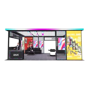 Customized Eco Friendly Wooden Exhibition Booth Trade Show Stand with Easy Assembly Modular Design Trade Show Booth