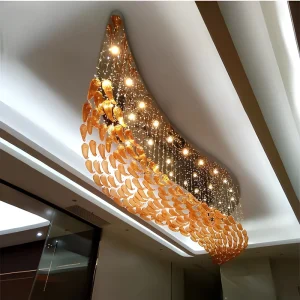 Customized Engineering Lamps Sand Table Chandeliers Iron Construction LED Lighting Middle Size for Sales Offices Hotel Lobbies
