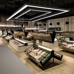 Customized Hanging Office Corridor Store Linear Commercial Lighting Led Chandeliers 20w 30w 40w OEM ODM Service Hospital