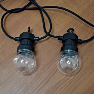 Customized IP65 Waterproof 110V Black Wire LED G50 Festoon Lights Outdoor Party Commercial Christmas Street Lights