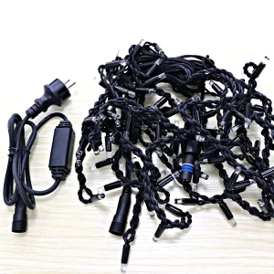 Customized IP67 Rated 220V Rubber Wire LED Icicle Light 10M Outdoor Commercial Christmas Lights Decoration