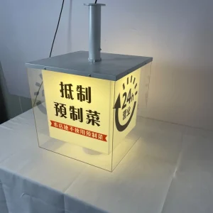 Customized LED Advertising Light Box Transparent Acrylic Rotate Light for Outdoor Shop Decoration Aluminum Frame