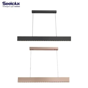 Customized LED Linear Light Pendant Dining Office Hotel Ceiling High Performance Aluminum Light Modern AC Gesture Scan Lighting