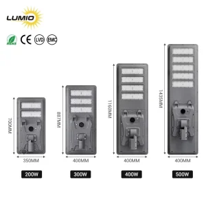 Customized LUMIO LU31 All in One Solar Street Light with LED IP65 70 140 Beam Angle 3 Year Warranty New Battery