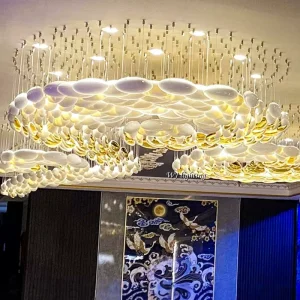 Customized Large Modern Luxury Wedding Big Hotel Chandelier Modern Pendant Light Creative LED Home Hanging Pendant Lamp